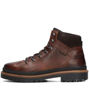PME LEGEND Stylische Braune Leder Schnürstiefel