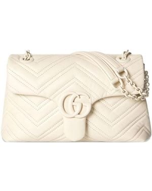 Gucci Gg Marmont Small Shoulder Bag - Naturel