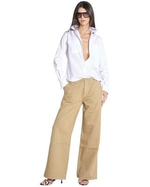 TRUE AVENUE Wide Trousers - Neutro