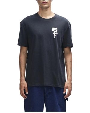Deus Ex Machina Tops ,Zwart ,T-Shirts - Blauw
