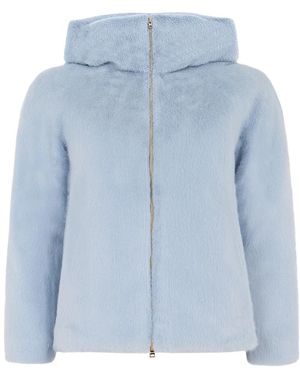 Herno Jassen ,Blauw ,Polyester Hooded Jacket