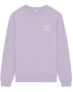 Drole de Monsieur Hoodies & Sweatvesten ,Paars ,Katoen Le Sweatshirt Slogan