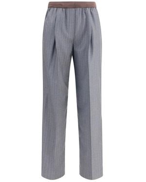 Miu Miu Straight Trousers - Gris