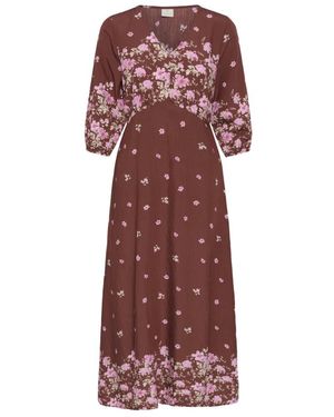 Kaffe Midikleid - Rot