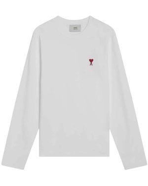 Ami Paris Quota Long Sleeve T-Shirt - Wit