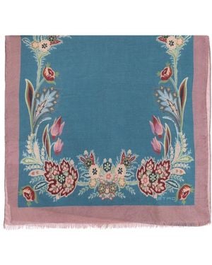 Etro Schal Mit Dekorativem Muster - Blau