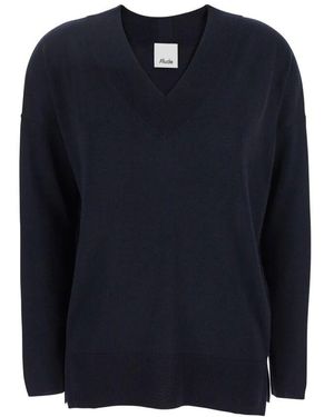 Allude V-sweater kollektion - Blau