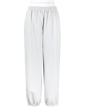 Alexander Wang Broeken ,Grijs ,Polyester Wijde Broeken - Wit