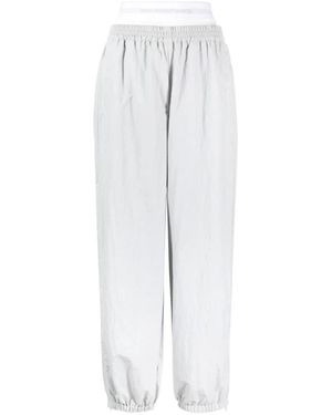 Alexander Wang Broeken ,Grijs ,Polyester Wijde Broeken - Wit