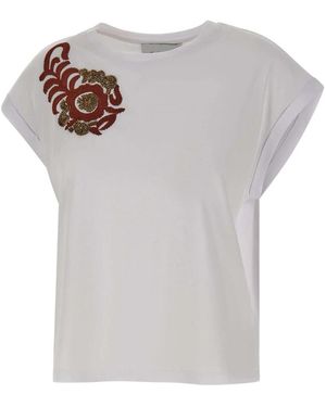 Kaos Tops ,Wit ,Katoen T-Shirts En Polo's - Grijs