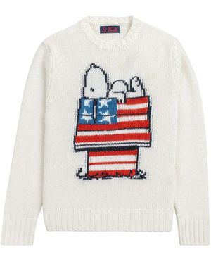 Mc2 Saint Barth Round-Neck Knitwear - Bianco
