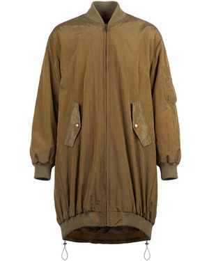 Souvenir Clubbing Jassen ,Groen ,Lange Bomber Met Gelamineerd Effect