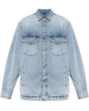 Balmain Denim Shirts - Blue