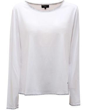 Fay Long Sleeve T-Shirts - White