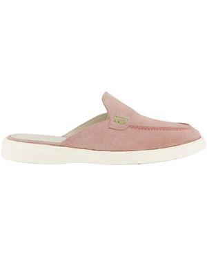 Atelier Verdi Schoenen ,Roze ,Leer Laura Slip On Sandaal Nude