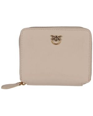 Pinko Accessoires ,Katoen Taylor Zip Around Portemonnee - Naturel