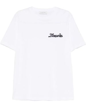 Lanvin Logo Print T-Shirt Met Ronde Hals - Wit