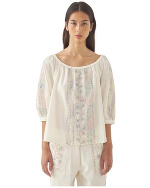 Antik Batik Alex Embroidered Blouse - Wit