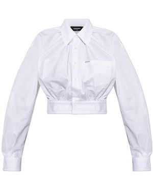 DSquared² Short Shirt With Pocket - White