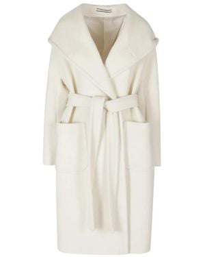 Tagliatore Belted Coats - Blanco