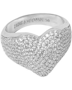 Zadig & Voltaire Heartbreaker Full Strass Ring - Mettallic