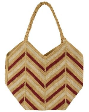 Vanessa Bruno Burgundy Jute Schultertasche - Braun
