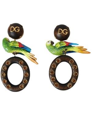 Dolce & Gabbana Parrot Clip-On Earrings - Mettallic