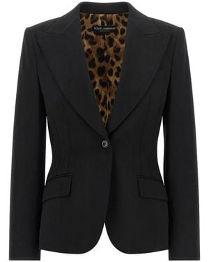 Dolce & Gabbana Turlington Single-Breasted Jas - Zwart