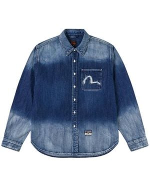 Evisu Denim Shirts - Bleu