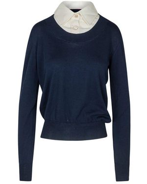 Jucca Round-Neck Knitwear - Bleu