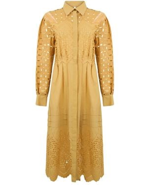 Alberta Ferretti Shirt Dresses - Yellow