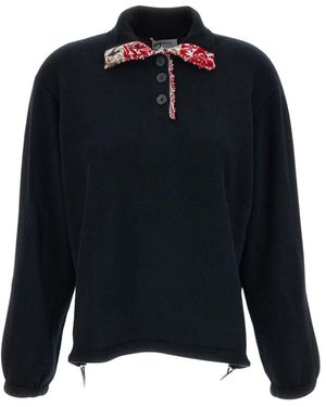 Barrie Tops ,Zwart ,Kasjmier Oversized Kasjmieren Trui Met Polokraag - Blauw