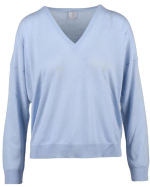 Eleventy Truien & Vesten ,Blauw ,V-Neck Truien