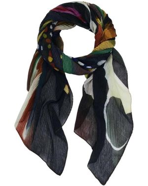 Desigual Accessoires ,Zwart ,Gekleurde Lichtgewicht Sjaal Met Patroon