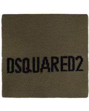 DSquared² Schal Mit Logo - Grün