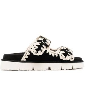 Mou Bio Two-Buckle Sandal - Zwart