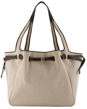 Tory Burch Romy Canvas Tote Bag - Grey