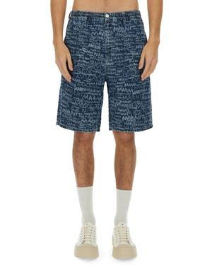Marni Denim Mini Shorts - Blue