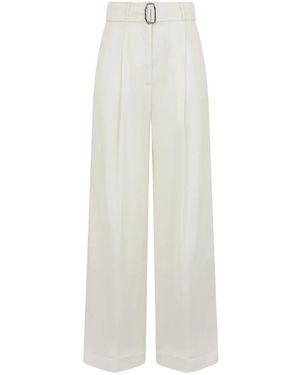 Moorer Wide Trousers - White