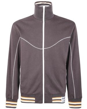 Golden Goose Hoodies & Sweatvesten ,Bruin ,Katoen Journey Track Jacket - Paars