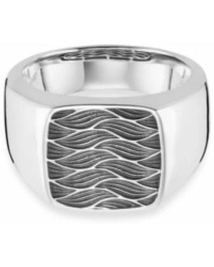 Caï Wild Wave Signet Ring - Metallic