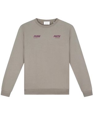 Pure Path Hoodies & Sweatvesten ,Grijs ,Katoen Pure Sweater