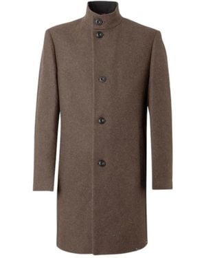HUGO Single-Breasted Coats - Marrone