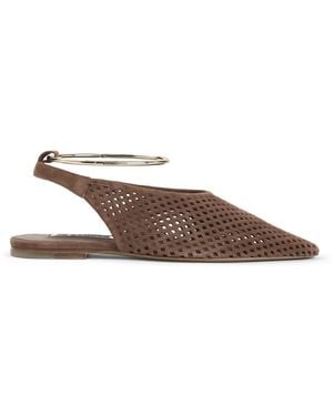 Jil Sander Schoenen ,Bruin ,Leer Goat Leather Sling Back
