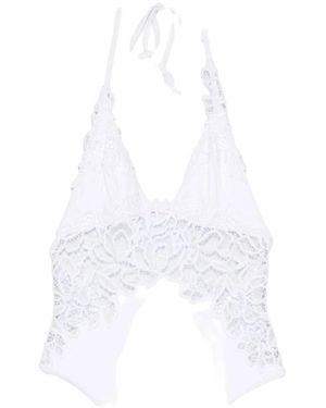 Ermanno Scervino Spitzen-Badeanzug - Weiß