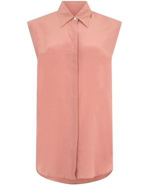 Moorer Elegant En Veelzijdige Roze Mouwloze Blouse