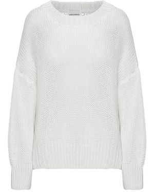 American Dreams Pepper Ronde Hals Katoenen Pullover - Wit