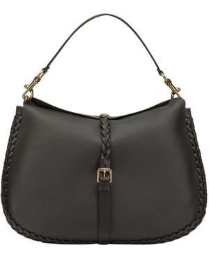 Etro Tassen ,Bruin ,Leer Pony Grote Schoudertas - Zwart