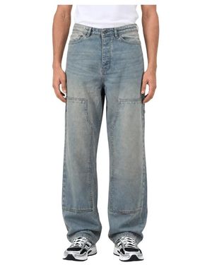 Pure Path Straight Jeans - Bleu
