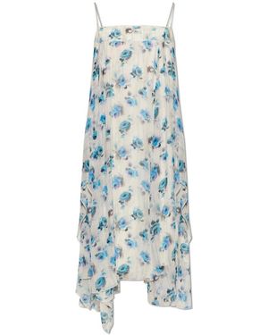 Tory Burch Printed Silk Dress - Blauw